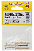 Дюбель-гвоздь нейлон цил.манж. 6х40 (3 шт) Дюбель-гвоздь нейлон цил.манж. 6х40 (3 шт)