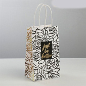 Пакет подарочный крафт «Just be better», 12 х 21 х 9 см, 3823472 Пакет подарочный крафт «Just be better», 12 х 21 х 9 см, 3823472