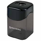 Точилка Brauberg Win, с большим контейнером, 2 отверстия, дисплей, ассорти черный/синий, 222495 Точилка Brauberg Win, с большим контейнером, 2 отверстия, дисплей, ассорти черный/синий, 222495