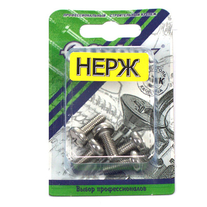 Винт нерж.пкр. DIN 7985 М 6х16 (5шт) Винт нерж.пкр. DIN 7985 М 6х16 (5шт)