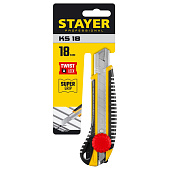 Нож 18мм обрезин.корпус, механ.фиксатор/STAYER "MASTER Нож 18мм обрезин.корпус, механ.фиксатор/STAYER "MASTER
