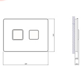Клавиша смыва для инсталляции Aqua 50 Accento пневматическая стекло белый Cersanit Клавиша смыва для инсталляции Aqua 50 Accento пневматическая стекло белый Cersanit