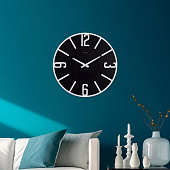 Часы настенные Рубин "Классика", d=50 см, открытая стрелка, черный+белый, металл, МДФ, 5014-001 Часы настенные Рубин "Классика", d=50 см, открытая стрелка, черный+белый, металл, МДФ, 5014-001