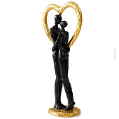 Сувенир Абстракция. Поцелуй у сердца, 14,5х9х32 см, полистоун, золото с чёрным , 9759356 Сувенир Абстракция. Поцелуй у сердца, 14,5х9х32 см, полистоун, золото с чёрным , 9759356