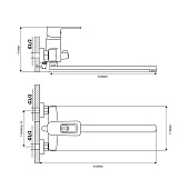 Смеситель для ванны длинный излив переключатель в корпусе E22072 Ekko Смеситель для ванны длинный излив переключатель в корпусе E22072 Ekko