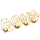 Подсвечник Love, 13,5х42 см, золото, 7381524
