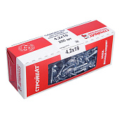 Саморезы металл-металл с прессшайбой ШСММ со сверлом 4,2х19мм, 200шт, цинк Саморезы металл-металл с прессшайбой ШСММ со сверлом 4,2х19мм, 200шт, цинк