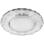  Светильник встраиваемый GX53 CD4023 15Вт круг хром подсветка 4000К драйвер (d115/монтажн d70) /FERON 