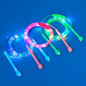  Скакалка SILAPRO светодиодная 2.8 м, d=4.6 мм, 3 режима, 3хLR44, PP, PVC, 190-001 