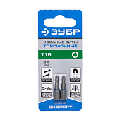 Биты 1/4 T15х25мм (уп2шт) "ЭКСПЕРТ"/ ЗУБР /26015-15-25-2 Биты 1/4 T15х25мм (уп2шт) "ЭКСПЕРТ"/ ЗУБР /26015-15-25-2