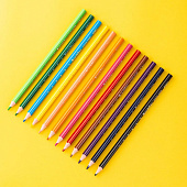  Карандаши цветные DELI Enovation, 24 цвета, трехгранные, пластиковые 
