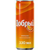 Добрый напиток апельсин газ 0,33л ж/б