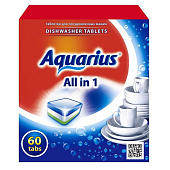 Таблетки для посудомоечных машин Aquarius  All in 1, WS, 60 таб.
