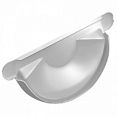  Заглушка желоба 125/90 Optima, Белый Ral:9003 