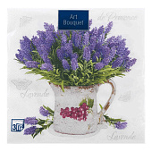  Салфетки бумажные Art Bouquet 20 штук 33х33см 3 слоя (Прованс) 