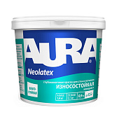 Краска износостойкая для стен и потолков "AURA NEOLATEX" 0,9л Краска износостойкая для стен и потолков "AURA NEOLATEX" 0,9л