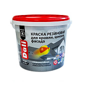  "DALI" краска резиновая для кровли, цоколя, фасада, коричневый - 6 кг 