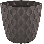 Кашпо Wave D145мм 1,4л Горький шоколад IG650110011 Кашпо Wave D145мм 1,4л Горький шоколад IG650110011