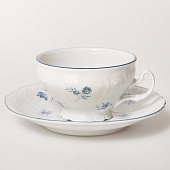  Чашка с блюдцем 205 мл, блюдце 155 мм, Bernadotte  декор "Синие мелкие цветы" БЕР0136 