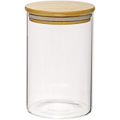  Банка с бамбук.крышкой, Д100 Ш100 В150, 950 мл, прозрачный Muj-08 