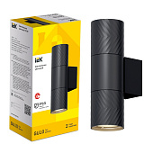 Светильник уличный настенный 70Вт GU10х2 IP65 черный 5108 /IEK Светильник уличный настенный 70Вт GU10х2 IP65 черный 5108 /IEK