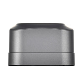  Розетка накладная с заземлением, цвет сталь, IEK GLORY 