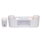 Подставка для умывальных принадлежностей Универсальная 3 стакана + дозатор для зубной пасты 6292-2 Подставка для умывальных принадлежностей Универсальная 3 стакана + дозатор для зубной пасты 6292-2