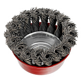 Щетка "чашка" для УШМ 75 мм, М14 круч. пров. 0.5 мм Matrix Щетка "чашка" для УШМ 75 мм, М14 круч. пров. 0.5 мм Matrix