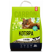 Наполнитель Котяра Всемогущие гранулы, 20 л, комкующийся с углем Наполнитель Котяра Всемогущие гранулы, 20 л, комкующийся с углем