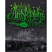  Тетрадь А5 80л скрепка клетка карт. обл. выбор. лак Леттеринг Города мира серия (7/70) /80Т5вмВ1/ 