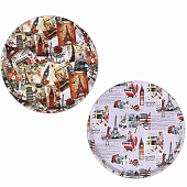  Поднос круглый с антискользящим покрытием пластик, 35,5 см 862-334 