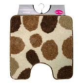  Коврик для туалета 55х55 Лора коричневый  HJ-T1210 