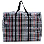  Сумка хозяйственная на молнии, 105 л, цвет белый/чёрный 