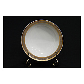  Салатник круглый 13 см Thun Opal, декор "Широкий кант платина, золото" БТФ0463 
