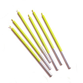  Набор свечей в торт, 6 штук "Исполнение желаний", 15 см, салатовый   9785819 