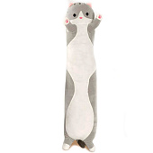 Игрушка Мягконабивная, Кот Батон Серый, 110 см Игрушка Мягконабивная, Кот Батон Серый, 110 см