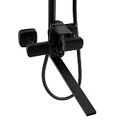 Душевая стойка с тропическим душем поворотный излив латунь черный Fabia 9775 Душевая стойка с тропическим душем поворотный излив латунь черный Fabia 9775