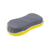 Губка микрофибра SKYWAY 24х11х5,5см двусторонняя с сеткой скрапер Губка микрофибра SKYWAY 24х11х5,5см двусторонняя с сеткой скрапер