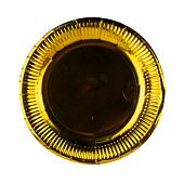 Набор бумажных тарелок 20 шт. "Golden party" (180 мм) Набор бумажных тарелок 20 шт. "Golden party" (180 мм)