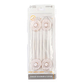 Блокираторы для дверей и ящиков 17см, 2шт, силиконовый, прозрачный/белый Блокираторы для дверей и ящиков 17см, 2шт, силиконовый, прозрачный/белый