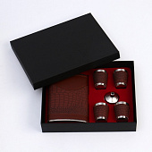 Подарочный набор 6 в 1: фляжка 270 мл, воронка, 4 рюмки 539779 Подарочный набор 6 в 1: фляжка 270 мл, воронка, 4 рюмки 539779