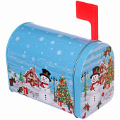  Банка жестяная "Сказочный Снеговик" 13х7,5х9,5см 894-407 