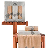 Комплект полотенец в коробке MERZUKA махровые 2 шт.MATRIX (бежевый) Комплект полотенец в коробке MERZUKA махровые 2 шт.MATRIX (бежевый)