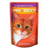  Влажный корм для кошек ПРОХВОСТ кролик соус 85г 