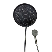 Душевая стойка 4 режима корпус смесителя из авиационного алюминия штанга из нерж. стали черный BNB184HRainsberg Душевая стойка 4 режима корпус смесителя из авиационного алюминия штанга из нерж. стали черный BNB184HRainsberg