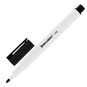  Маркер стираемый черный для белой доски Brauberg Line, 3 мм, с клипом, 152118 