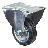  Опора колесная неповор.на площ. 80мм сталь/резин (1 шт)(50кг) 