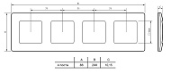  Рамка 4-м ETIKA алюм. Leg 672554 