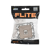 Розетка компьютерная встраиваемая RJ45 UTP cat 5e, цвет льняной, IEK FLITE