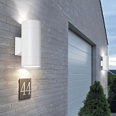 Светильник уличный настенный двусторонний НБУ 16Вт GX53х2 Цилиндр белый аллюм IP65 /In Home Светильник уличный настенный двусторонний НБУ 16Вт GX53х2 Цилиндр белый аллюм IP65 /In Home